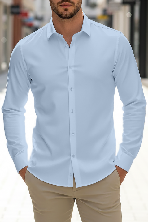 Ανδρικό πουκάμισο FERIZO SKY, Χρώμα: Γαλάζιο, IVET.EU - Εκπτώσεις έως -80%