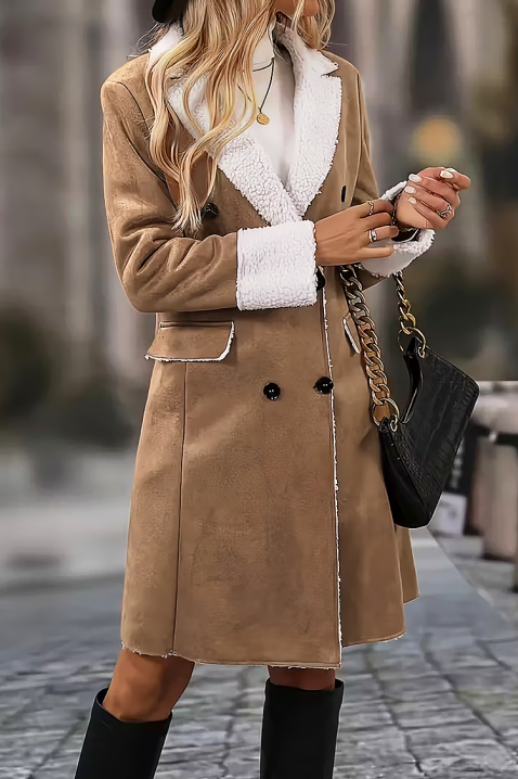 Παλτό MARSETA CAMEL, Χρώμα: ανοιχτό καφέ, IVET.EU - Εκπτώσεις έως -80%