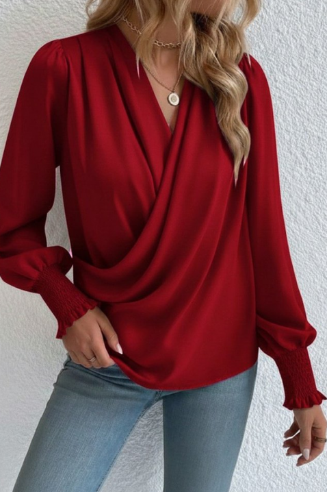 Γυναικεία μπλούζα VIONELGA RED, Χρώμα: κόκκινο, IVET.EU - Εκπτώσεις έως -80%