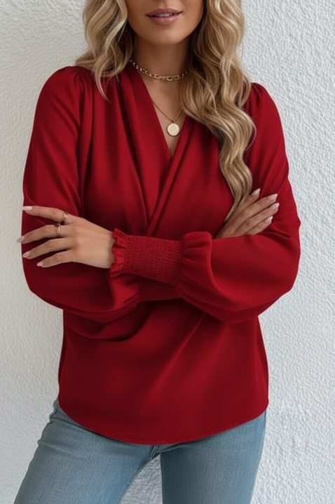 Γυναικεία μπλούζα VIONELGA RED, Χρώμα: κόκκινο, IVET.EU - Εκπτώσεις έως -80%