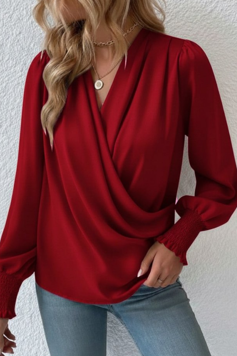 Γυναικεία μπλούζα VIONELGA RED, Χρώμα: κόκκινο, IVET.EU - Εκπτώσεις έως -80%