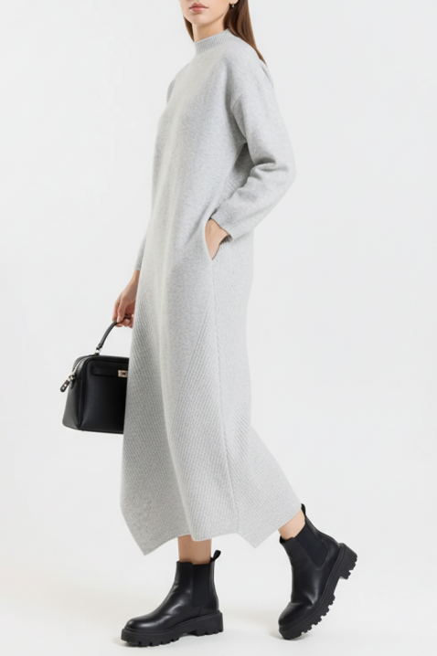 Φόρεμα MOKERZA GREY, Χρώμα: γκρι, IVET.EU - Εκπτώσεις έως -80%