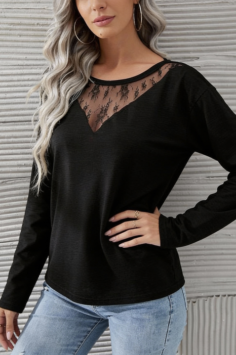 Γυναικεία μπλούζα BELVORTA, Χρώμα: μαύρο, IVET.EU - Εκπτώσεις έως -80%