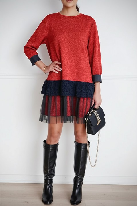 Φόρεμα SERFIOVA RED, Χρώμα: κόκκινο, IVET.EU - Εκπτώσεις έως -80%