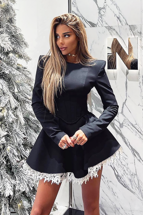 Φόρεμα DELKORZA, Χρώμα: μαύρο, IVET.EU - Εκπτώσεις έως -80%