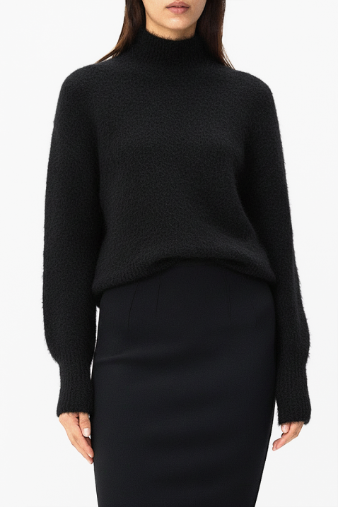 Πουλόβερ BROJEFA BLACK, Χρώμα: μαύρο, IVET.EU - Εκπτώσεις έως -80%