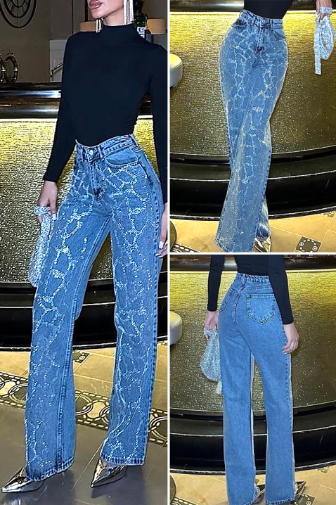 Τζιν HOLDINA, Χρώμα: μπλε, IVET.EU - Εκπτώσεις έως -80%