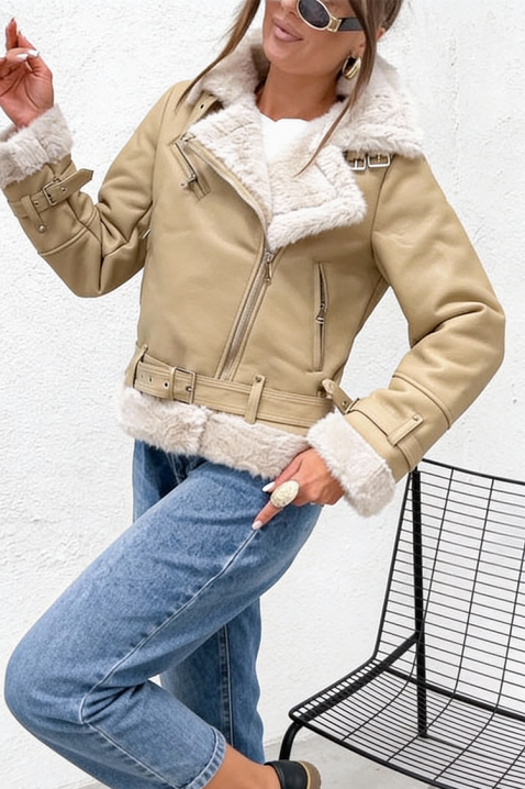 Μπουφάν KLEVOLDA BEIGE, Χρώμα: μπεζ, IVET.EU - Εκπτώσεις έως -80%