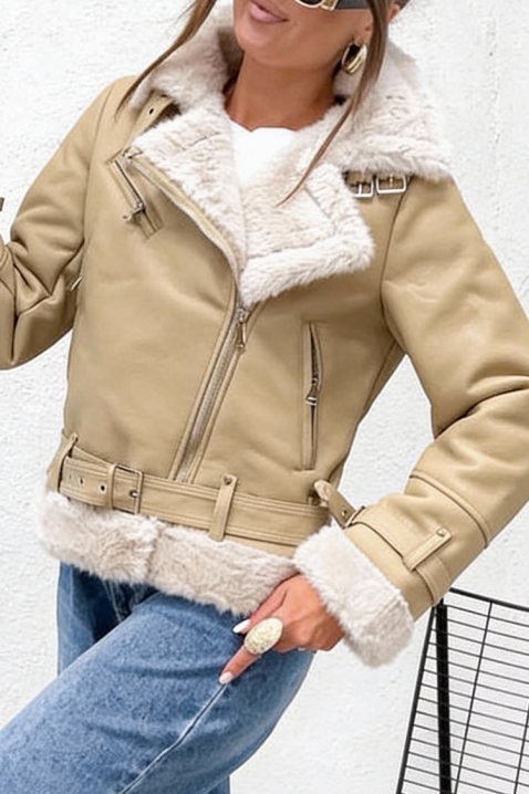 Μπουφάν KLEVOLDA BEIGE, Χρώμα: μπεζ, IVET.EU - Εκπτώσεις έως -80%