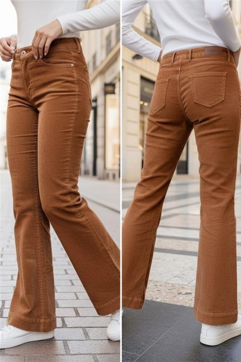 Παντελόνι BERVOLZA, Χρώμα: ανοιχτό καφέ, IVET.EU - Εκπτώσεις έως -80%