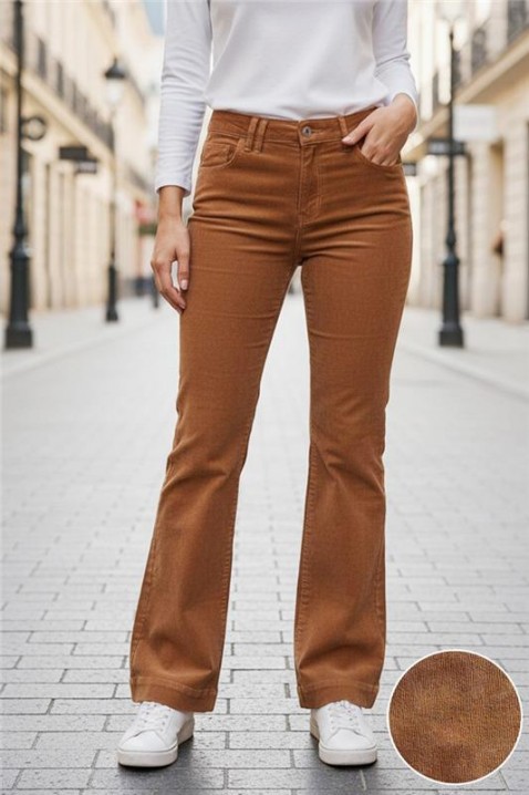 Παντελόνι BERVOLZA, Χρώμα: ανοιχτό καφέ, IVET.EU - Εκπτώσεις έως -80%