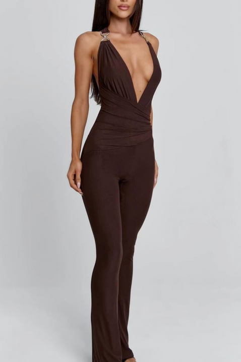 Ολόσωμη φόρμα FLORMENDA BROWN, Χρώμα: καφέ, IVET.EU - Εκπτώσεις έως -80%