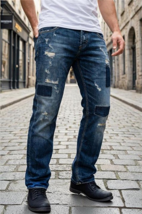 Ανδρικό τζιν LEONOZO, Χρώμα: σκούρο μπλε, IVET.EU - Εκπτώσεις έως -80%