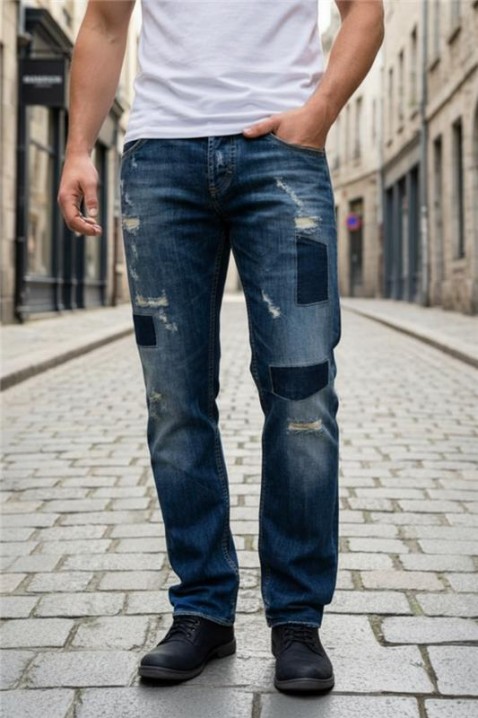 Ανδρικό τζιν LEONOZO, Χρώμα: σκούρο μπλε, IVET.EU - Εκπτώσεις έως -80%