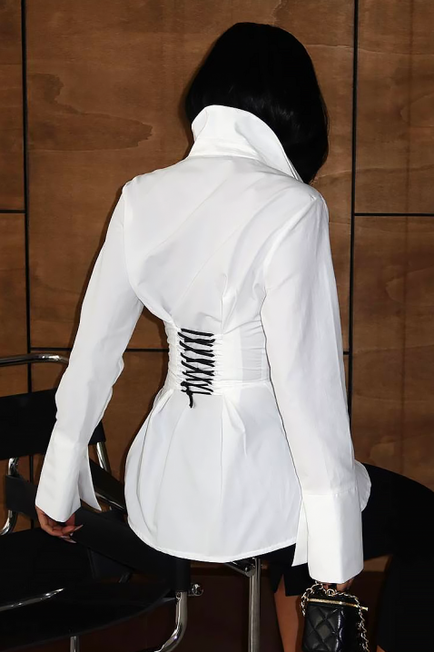 Γυναικείο πουκάμισο ZALORENA WHITE, Χρώμα: άσπρο, IVET.EU - Εκπτώσεις έως -80%