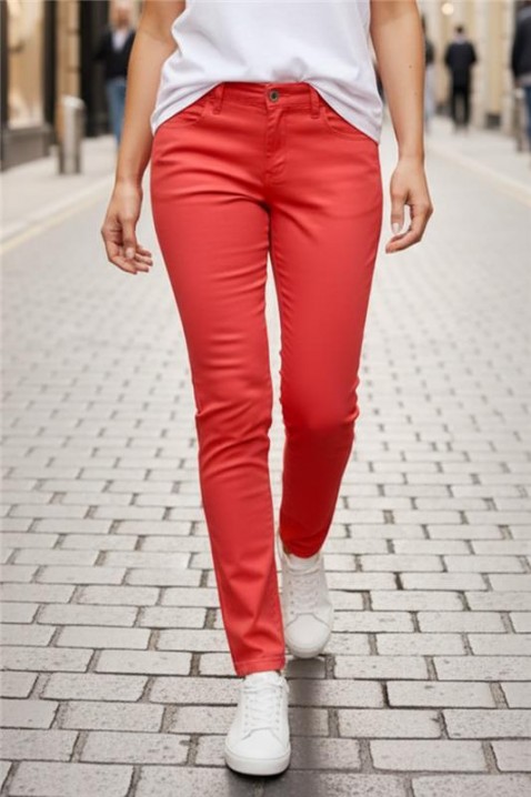 Παντελόνι TOXERA, Χρώμα: κοραλί, IVET.EU - Εκπτώσεις έως -80%