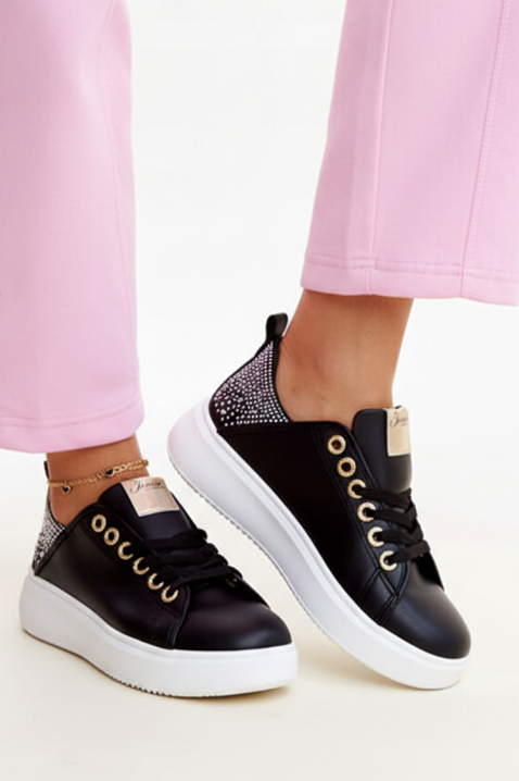 Γυναικεία παπούτσια KLAMELDA BLACK, Χρώμα: μαύρο, IVET.EU - Εκπτώσεις έως -80%