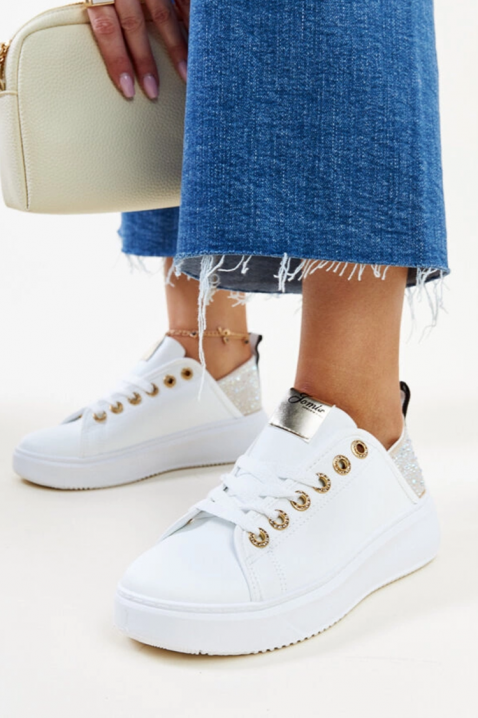 Γυναικεία παπούτσια KLAMELDA WHITE, Χρώμα: άσπρο, IVET.EU - Εκπτώσεις έως -80%