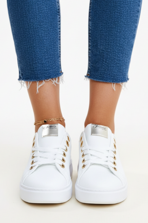 Γυναικεία παπούτσια KLAMELDA WHITE, Χρώμα: άσπρο, IVET.EU - Εκπτώσεις έως -80%