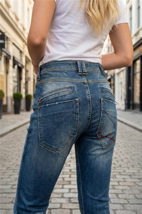 Τζιν JENSOLA, Χρώμα: μπλε, IVET.EU - Εκπτώσεις έως -80%