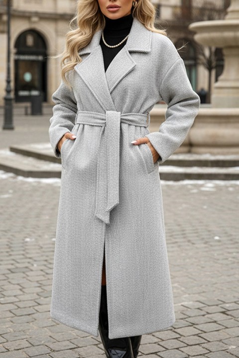 Παλτό SILVONZA GREY, Χρώμα: γκρι, IVET.EU - Εκπτώσεις έως -80%