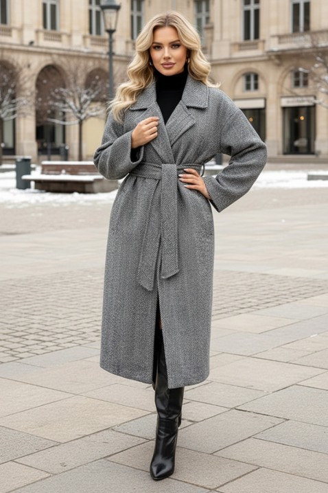 Παλτό SILVINZA, Χρώμα: γκρι, IVET.EU - Εκπτώσεις έως -80%