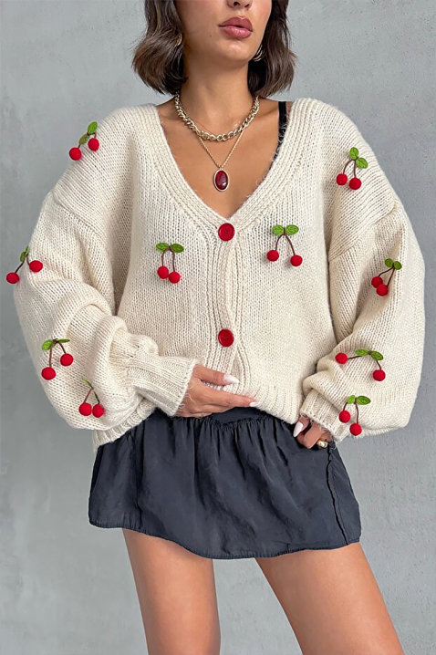 Ζακέτα CHERINZA, Χρώμα: άσπρο, IVET.EU - Εκπτώσεις έως -80%