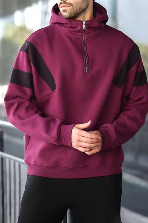 Ανδρικό φούτερ PEFIZO BORDO, Χρώμα: μπορντό, IVET.EU - Εκπτώσεις έως -80%