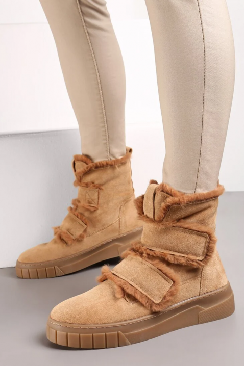 Γυναικεία μποτάκια ZALVRINDA CAMEL, Χρώμα: ανοιχτό καφέ, IVET.EU - Εκπτώσεις έως -80%