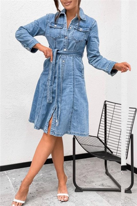 Φόρεμα DENMILZA, Χρώμα: Γαλάζιο, IVET.EU - Εκπτώσεις έως -80%