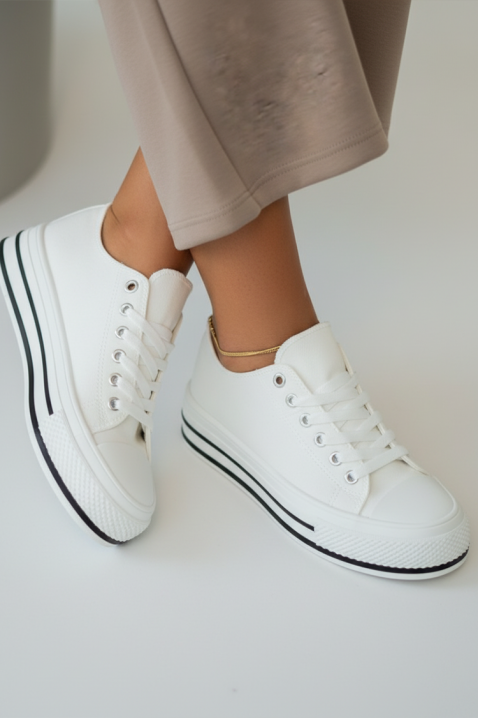 Γυναικεία παπούτσια KLAVILZA WHITE, Χρώμα: άσπρο, IVET.EU - Εκπτώσεις έως -80%