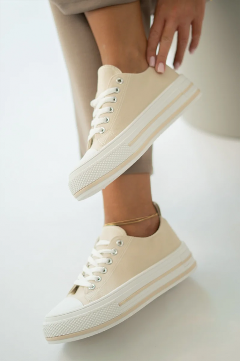 Γυναικεία παπούτσια KLAVILZA BEIGE, Χρώμα: μπεζ, IVET.EU - Εκπτώσεις έως -80%