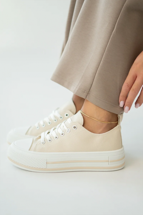 Γυναικεία παπούτσια KLAVILZA BEIGE, Χρώμα: μπεζ, IVET.EU - Εκπτώσεις έως -80%