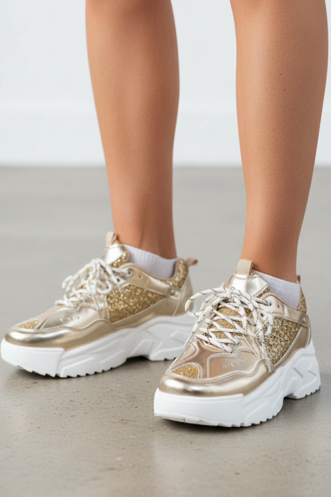 Γυναικεία παπούτσια ZLAVERZA, Χρώμα: χρυσαφί, IVET.EU - Εκπτώσεις έως -80%