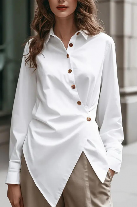 Γυναικείο πουκάμισο ZARFILA, Χρώμα: άσπρο, IVET.EU - Εκπτώσεις έως -80%