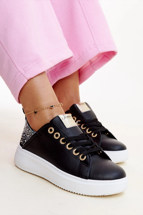 Γυναικεία παπούτσια KLAMELDA BLACK, Χρώμα: μαύρο, IVET.EU - Εκπτώσεις έως -80%