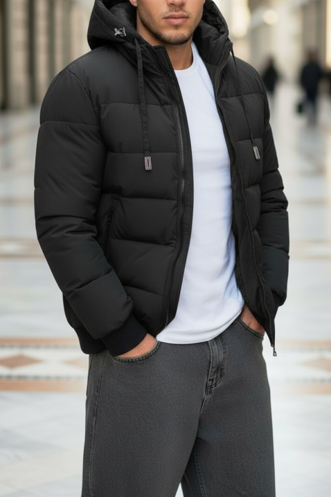 Ανδρικό μπουφάν MAFERZO, Χρώμα: μαύρο, IVET.EU - Εκπτώσεις έως -80%