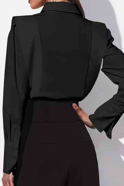 Γυναικείο πουκάμισο PLEVOLZA BLACK, Χρώμα: μαύρο, IVET.EU - Εκπτώσεις έως -80%