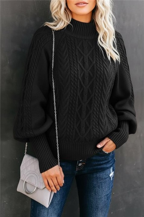 Πουλόβερ TERMOLGA BLACK, Χρώμα: μαύρο, IVET.EU - Εκπτώσεις έως -80%