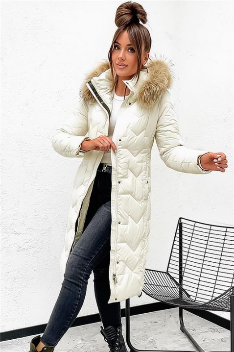 Μπουφάν KAPILZA WHITE, Χρώμα: άσπρο, IVET.EU - Εκπτώσεις έως -80%