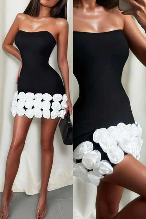 Φόρεμα TELINSA, Χρώμα: μαύρο και άσπρο, IVET.EU - Εκπτώσεις έως -80%