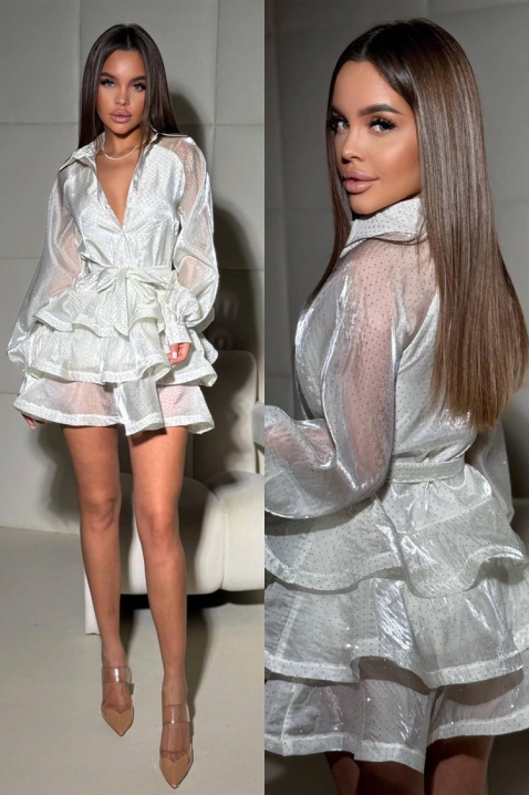 Φόρεμα SEVORZA, Χρώμα: ασημί, IVET.EU - Εκπτώσεις έως -80%