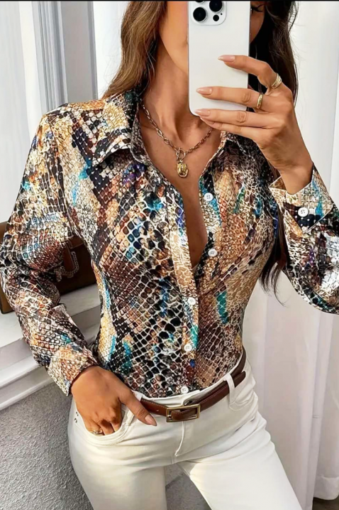 Γυναικείο πουκάμισο NROVELDA, Χρώμα: χρωματιστό, IVET.EU - Εκπτώσεις έως -80%