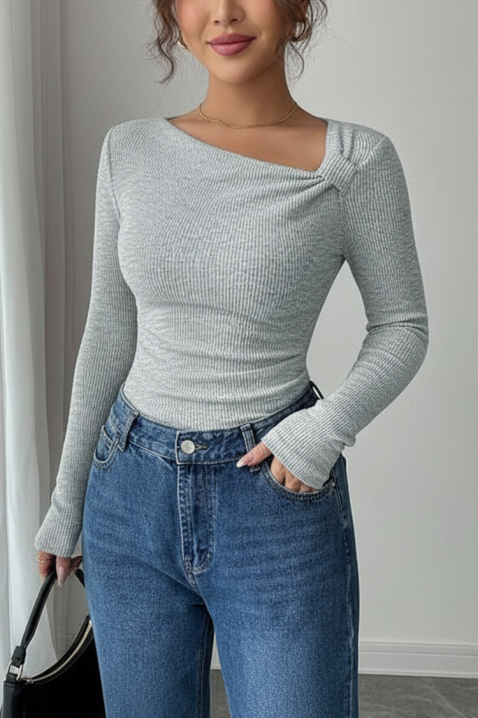 Γυναικεία μπλούζα TREBOLDA GREY, Χρώμα: γκρι, IVET.EU - Εκπτώσεις έως -80%