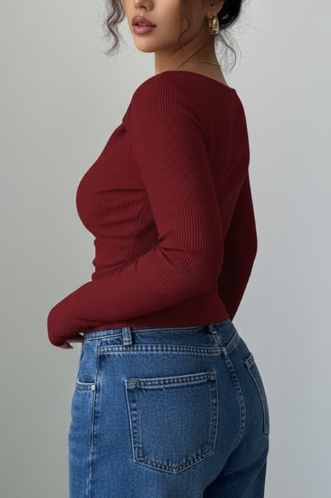 Γυναικεία μπλούζα TREBOLDA BORDO, Χρώμα: μπορντό, IVET.EU - Εκπτώσεις έως -80%