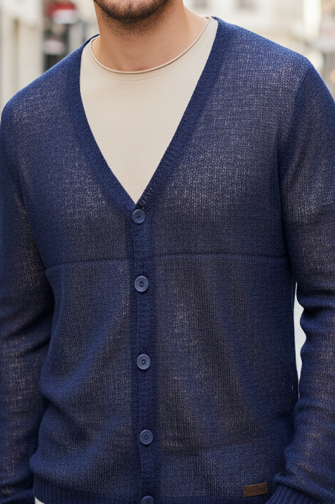 Ανδρική ζακέτα KALBER, Χρώμα: σκούρο μπλε, IVET.EU - Εκπτώσεις έως -80%