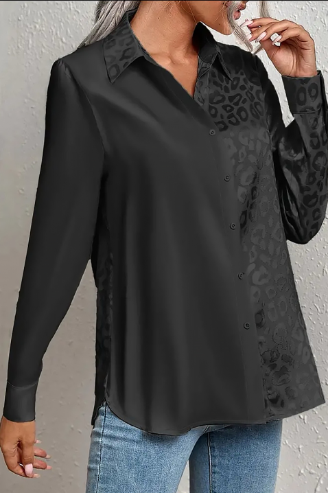 Γυναικείο πουκάμισο VEYANZA BLACK, Χρώμα: μαύρο, IVET.EU - Εκπτώσεις έως -80%