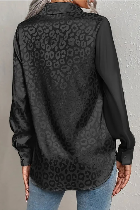 Γυναικείο πουκάμισο VEYANZA BLACK, Χρώμα: μαύρο, IVET.EU - Εκπτώσεις έως -80%