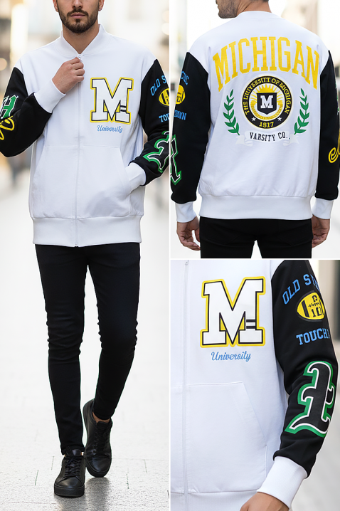 Ανδρικό φούτερ MONOLFO, Χρώμα: άσπρο, IVET.EU - Εκπτώσεις έως -80%