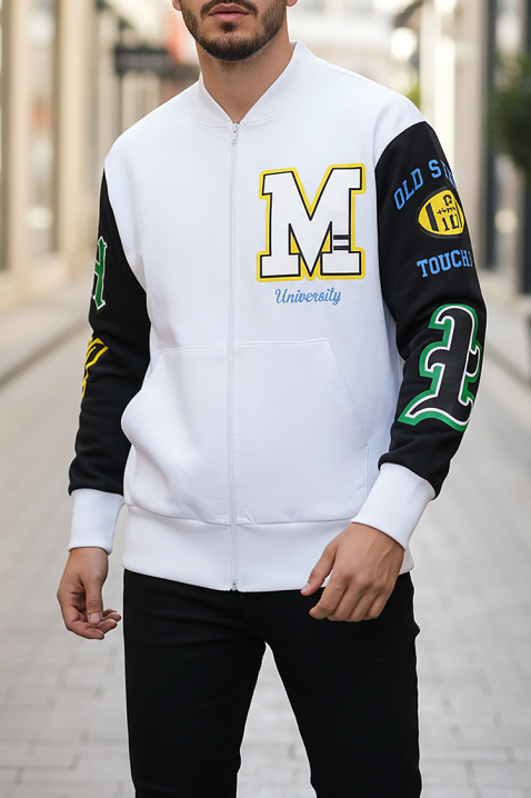 Ανδρικό φούτερ MONOLFO, Χρώμα: άσπρο, IVET.EU - Εκπτώσεις έως -80%